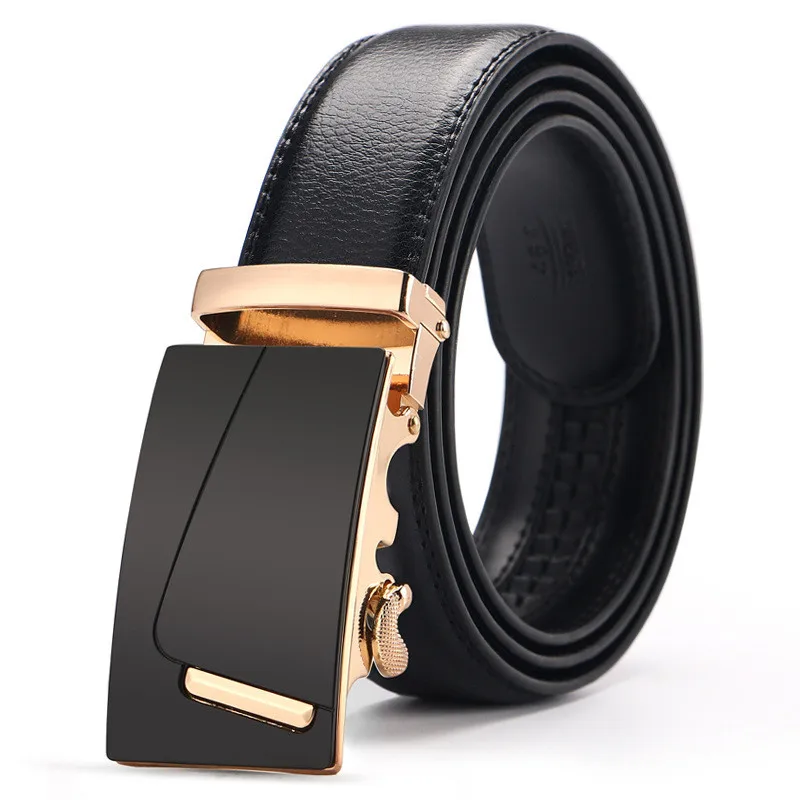 Leather Strap Male Automatic Buckle Belts for Men Authentic Girdle ...