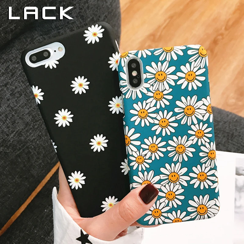 Чехол для телефона LACK с мультяшными цветами и маргаритками iphone XS Max X XR 8 7 6 S Plus 5