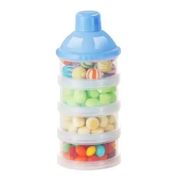 

Portable Baby Milk Powder Container Dispenser Non-Spill Stackable 4-Layers Travel Storage Box For Infant Toddler Kids Food Snack