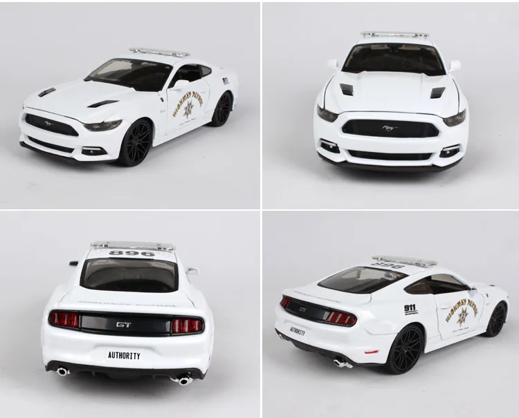 Maisto 1:24 Ford Mustang GT police car alloy authorized car model crafts decoration toy tools Collecting gifts