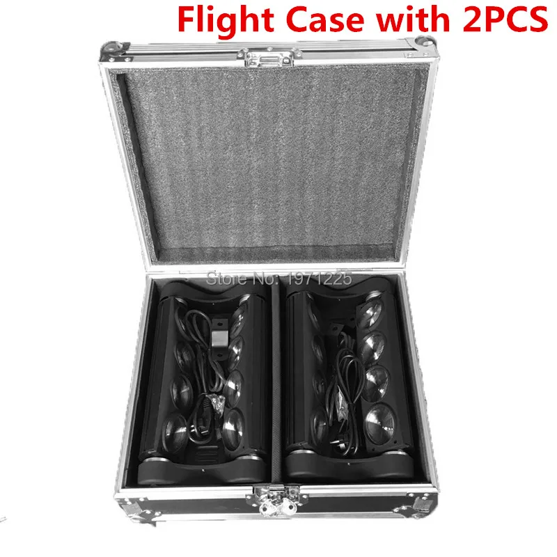 

New Flight Case for 2PCS rgbw 8x10w led spider bar beam moving head Led Spider Light Spider Moving Head Beam 100W Scanner Light