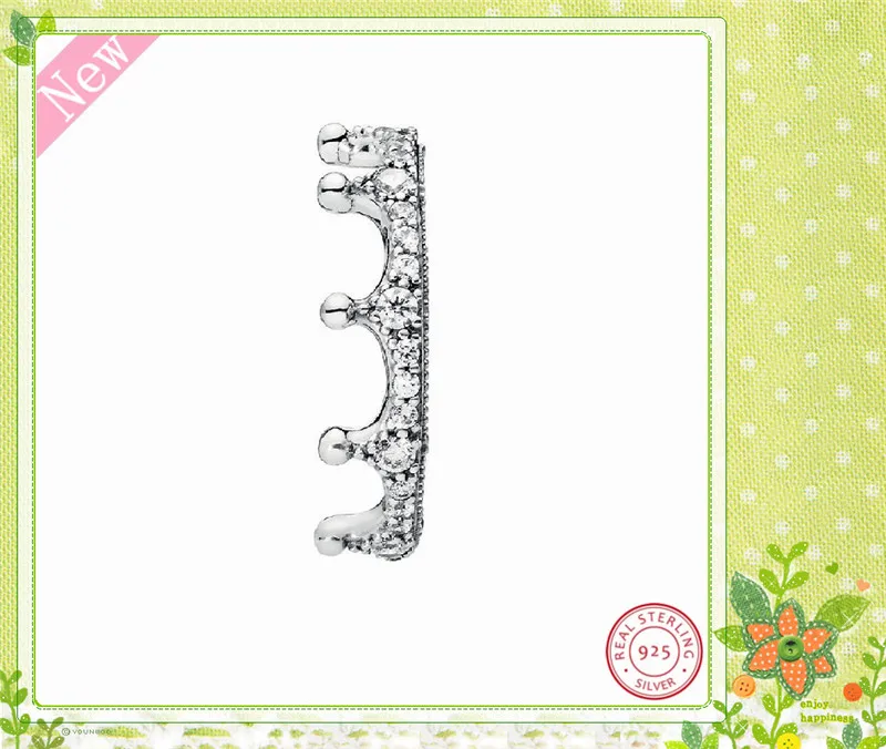 Весенняя коллекция Очаровательная Корона стекируемые кольца для женщин серебряные 925 ювелирные изделия со сверкающим кубическим цирконием FLR153