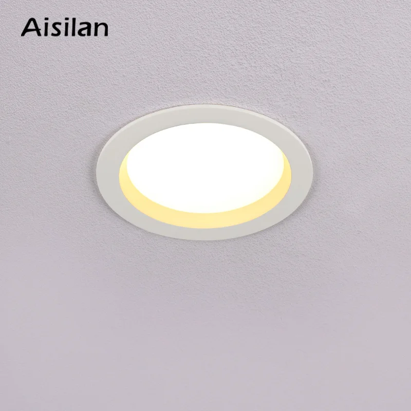 Aisilan светодиодный светильник с антибликовым покрытием смягчает свет для дома и коммерческого освещения в алюминиевой оправе высокая светоотдача потолочный светильник