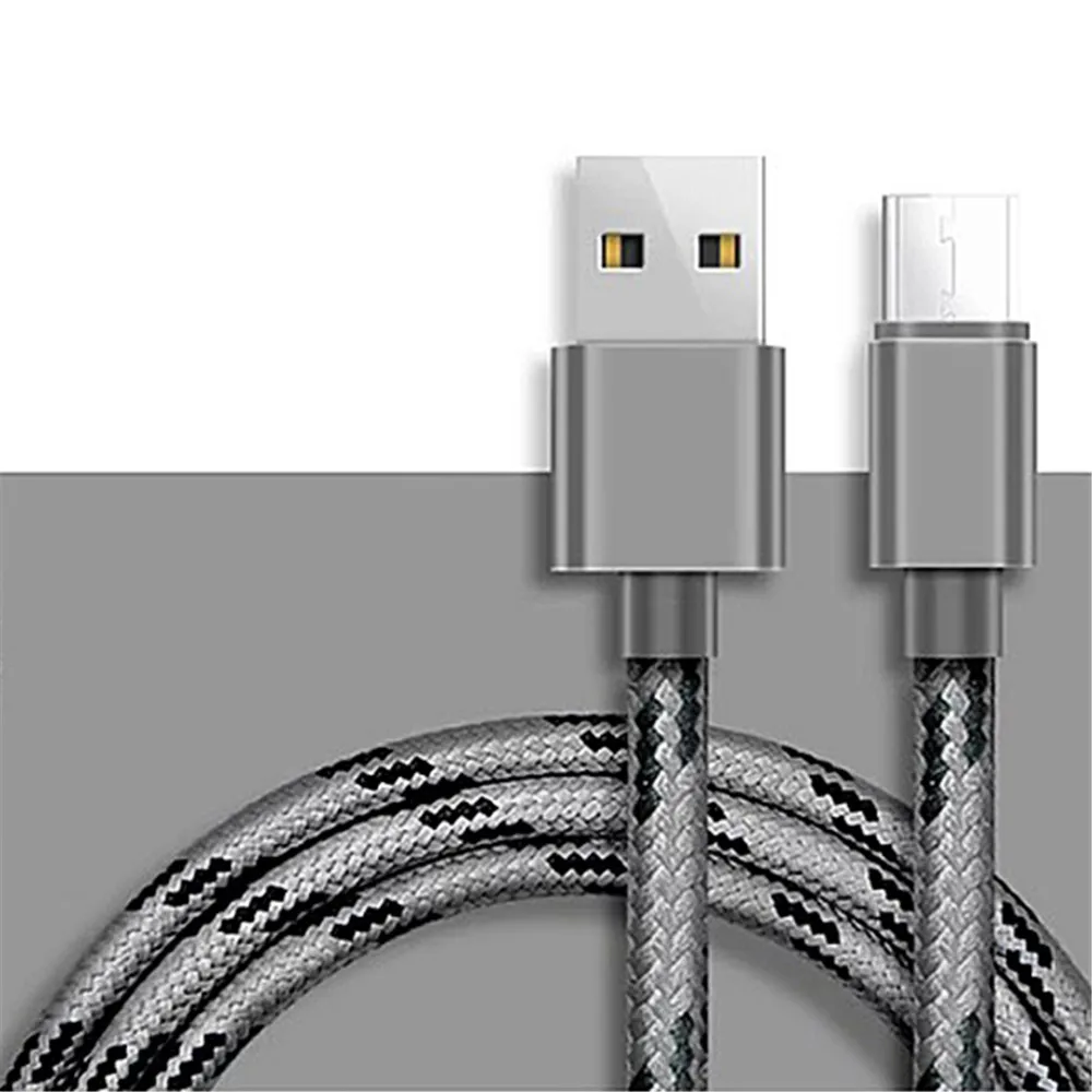 

Micro USB Fast Charging Cable Sync Data Cable for Samsung Huawei Xiaomi 8 9 Redmi Note4 5 Android Plug Phone Nylon Data Cables