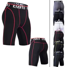 Мужские летние фитнес-Лоскутные бодибилдинговые облегающие короткие спортивные штаны