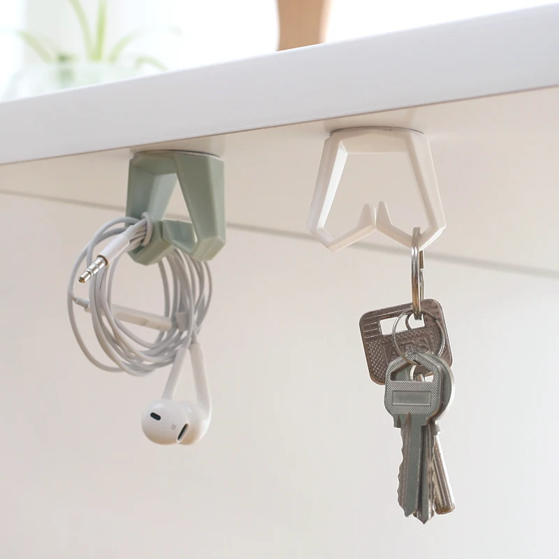 1Pcs.Hot Sale Creative Kitchen Wall Door Self Adhesive Hooks Bathroom