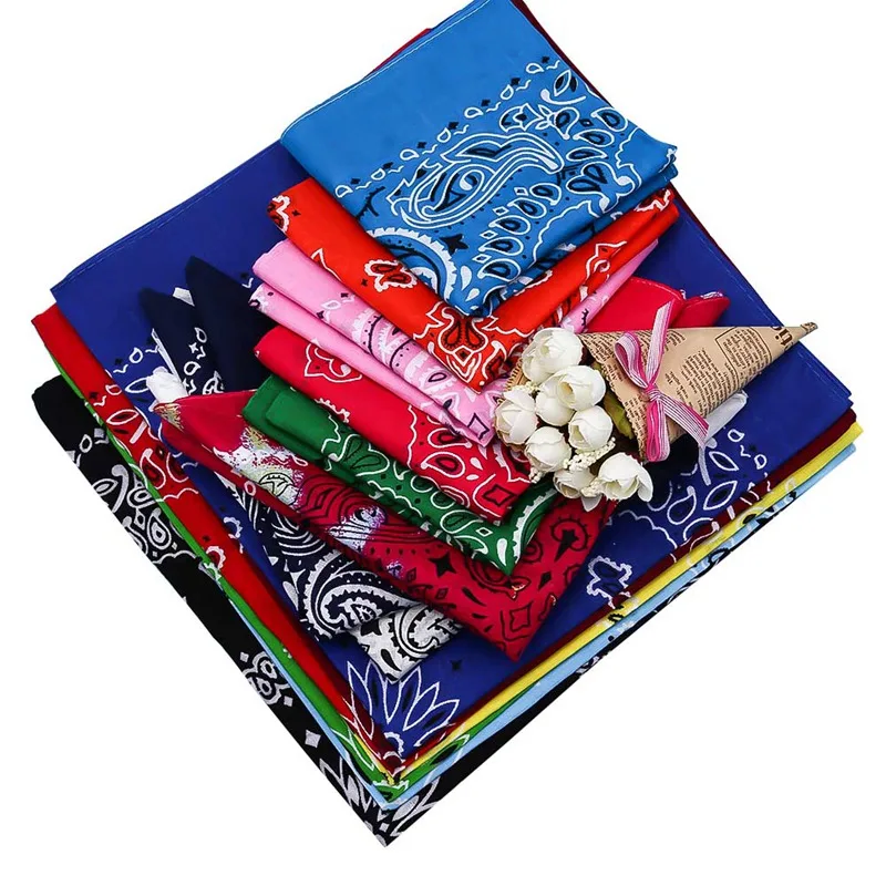 Outdoor Cool Activities Riding Collar Cute Women Print Bandana Scarf Square Head Scarf Female Motorcycle Headwear