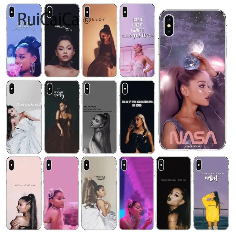 Ruicaica ariana grande Новое поступление Прозрачный чехол для мобильного телефона iPhone 6S 6plus
