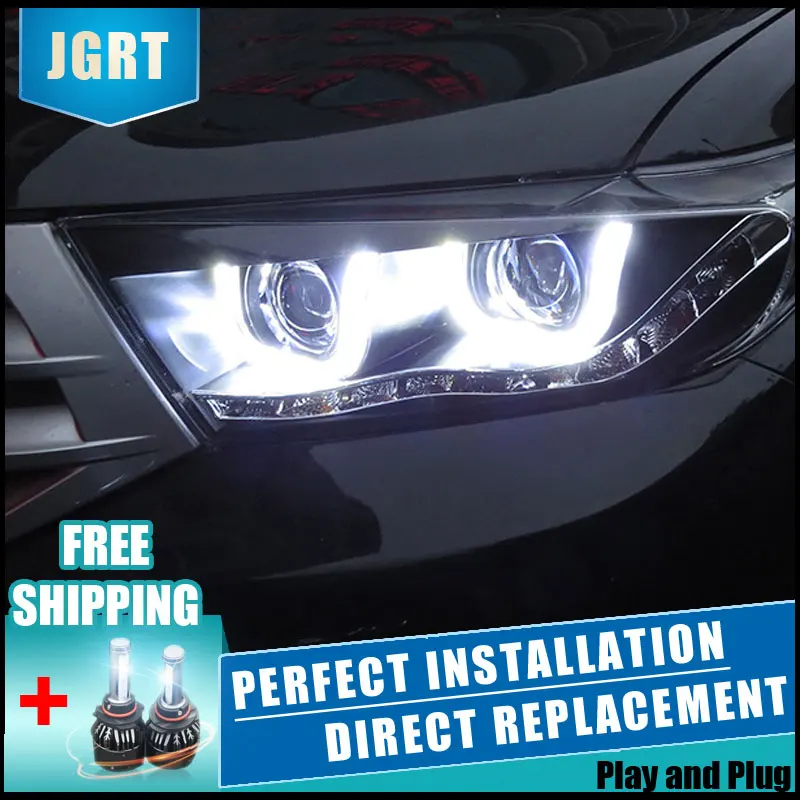  2PCS LED Headlights For Toyota Highlander 2012-2014 Car Led Lights Double Xenon Lens Car Accessorie - 32905109002