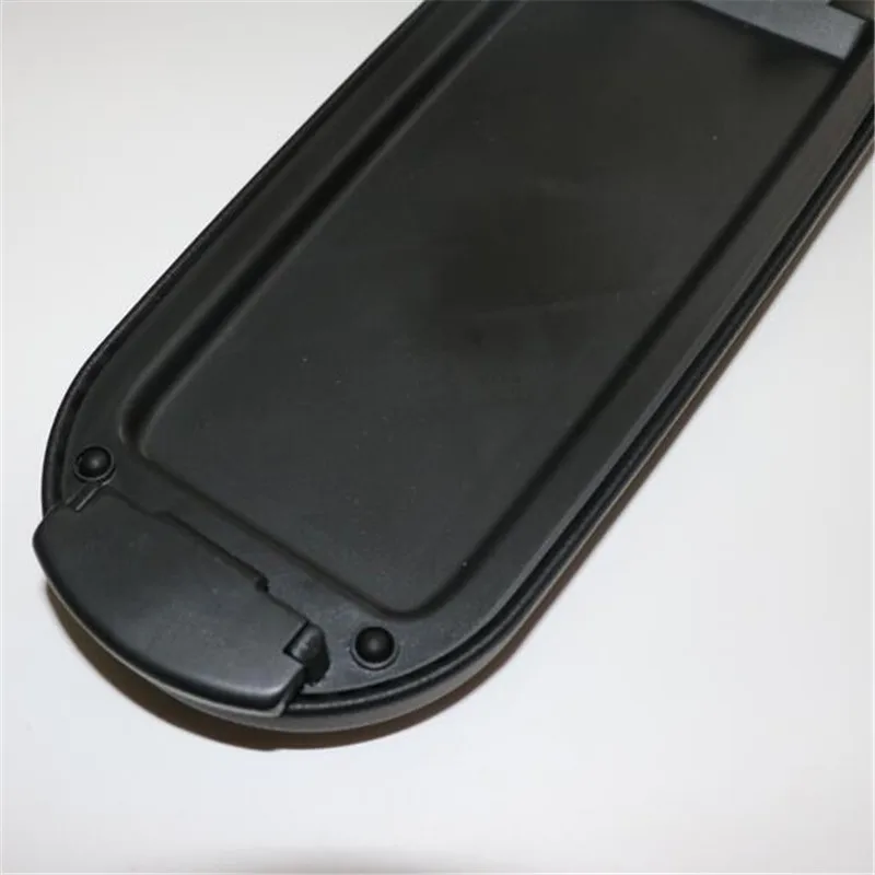 Black Leather Center Console Armrest Cover Lid (6)
