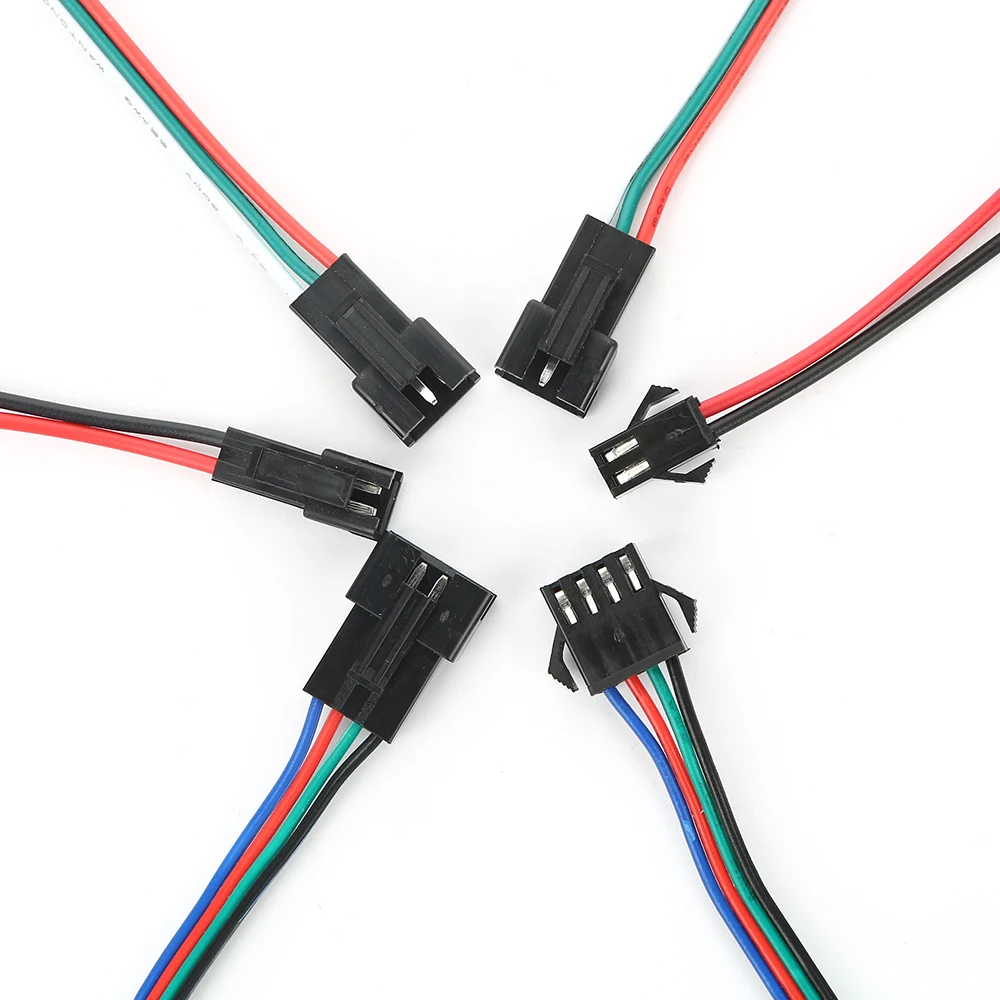 5 пар 2 3 4 pin SM мужской и женский jst разъем 2PIN 3pin 4pin 5pin провод кабель косичка