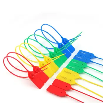 

Self-Locking Security Tag Plastic Tamper Seal Numberd Shipping Container Mark Lock Cable Tie 100pcs/Lot