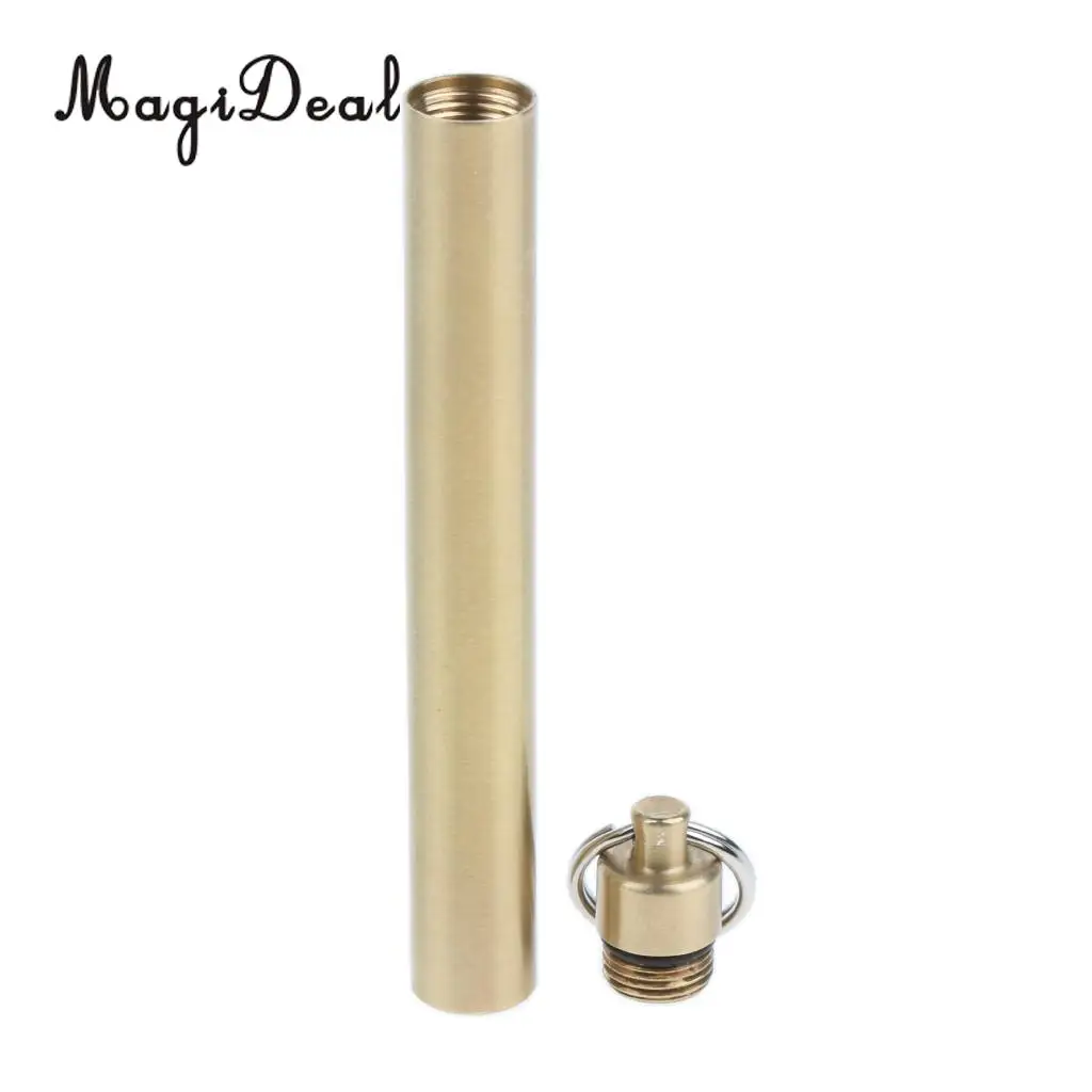 MagiDeal Portable Keychain Toothpick Holder Waterproof Key Ring Toothpick Case Pill Box Outdoors