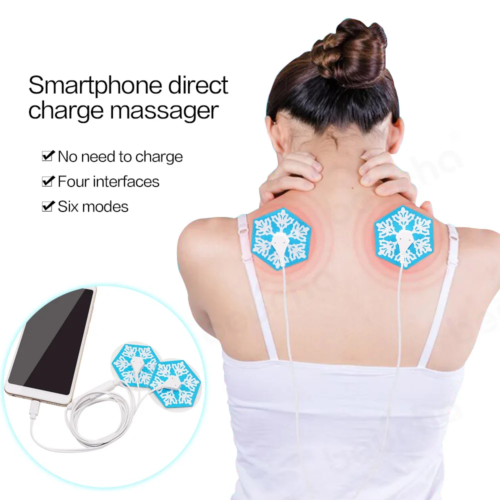 

Mini Portable Body Neck Massager Electric Acupuncture Pad Muscle Stimulator Body Massager Electric tens Acupuncture Therapy Pad