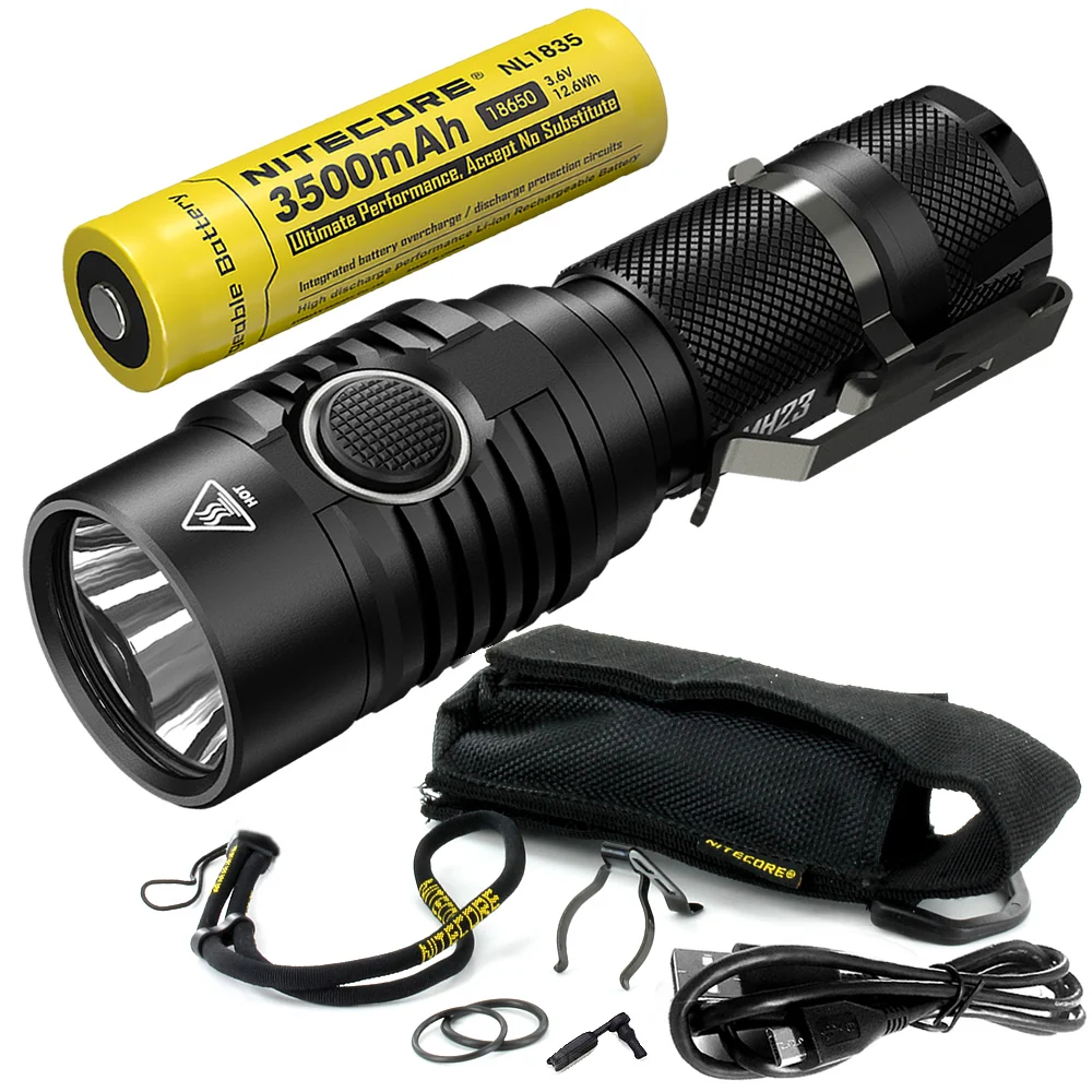 TOPSALE NITECORE MH23 фонарь 1800LMs CREE XHP35 HD СВЕТОДИОДНАЯ мини-лампа водонепроницаемый фонарик 3500 мАч перезаряжаемая батарея - Испускаемый цвет: NL1835 Battery