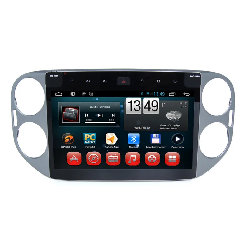 Clearance YAZH 2 din 10.1 inch TFT LCD IPS display For VolksWagen Tiguan 2013 2014 2015 Android Car Stereo 1080*600 Auto GPS Navigation 0