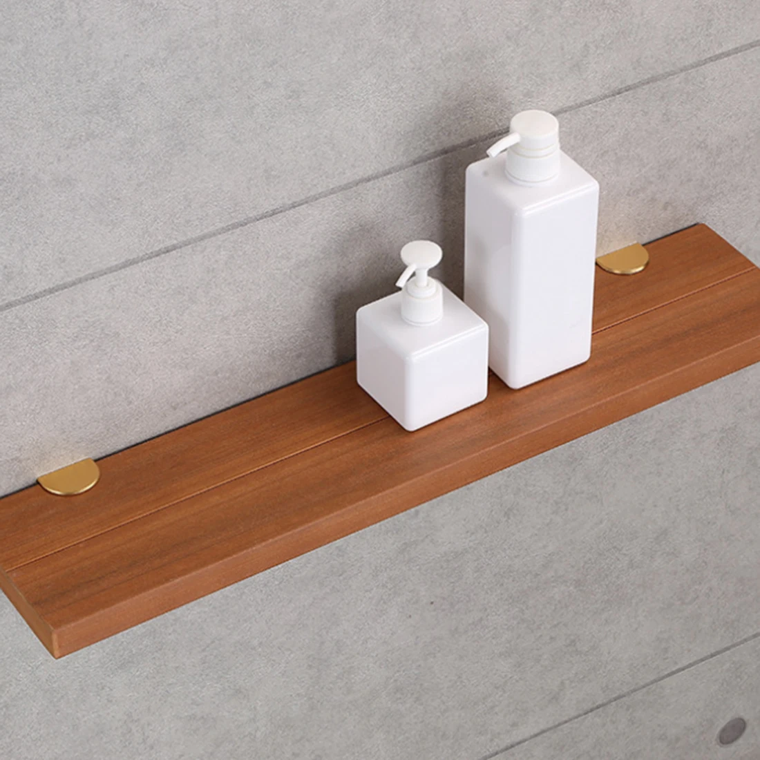 

Wooden Bathroom Shelves Storage Rack Wall Hanging Commodity Shelf for Bedroom Kitchen - Burlywood