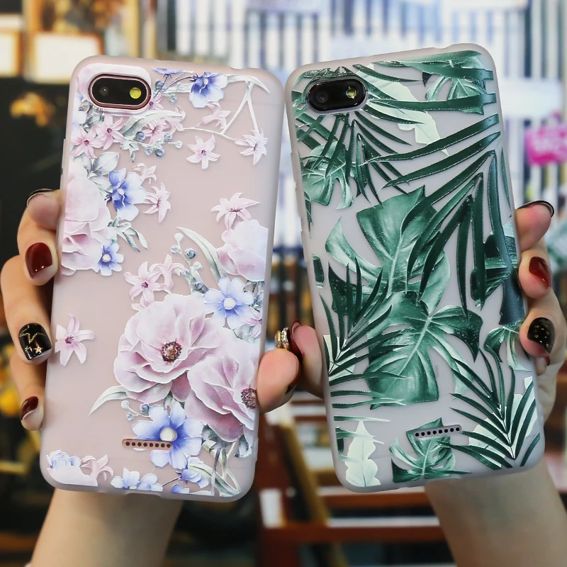 

Case For Xiaomi Redmi 6A 5A 4A Case Silicone Matte 3D Redmi 5 6 A 7 Funda Back Cover Flowers Redmi5 Plus Bumper Soft TPU