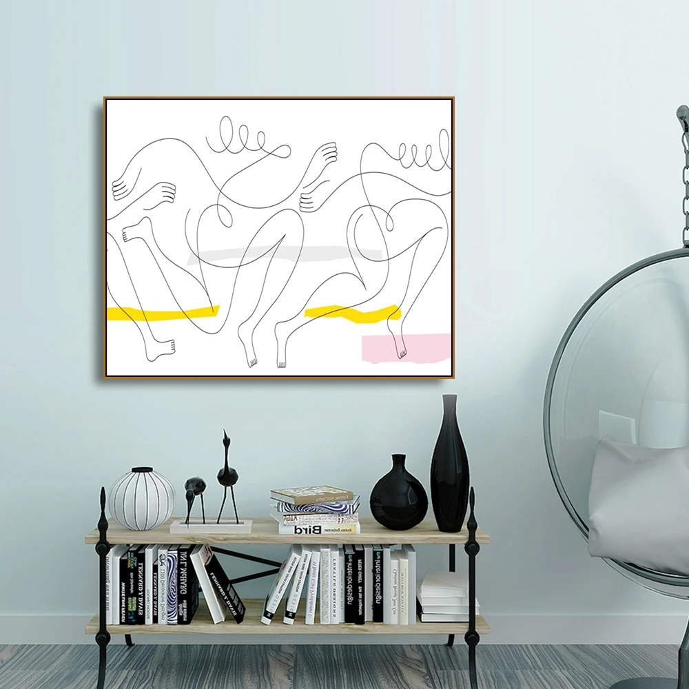 

Line Paintings Simplicity Canvas Prints Paintings Home Decoration Wall Art Posters Pictures Oil Painting For Living Room Bedroom