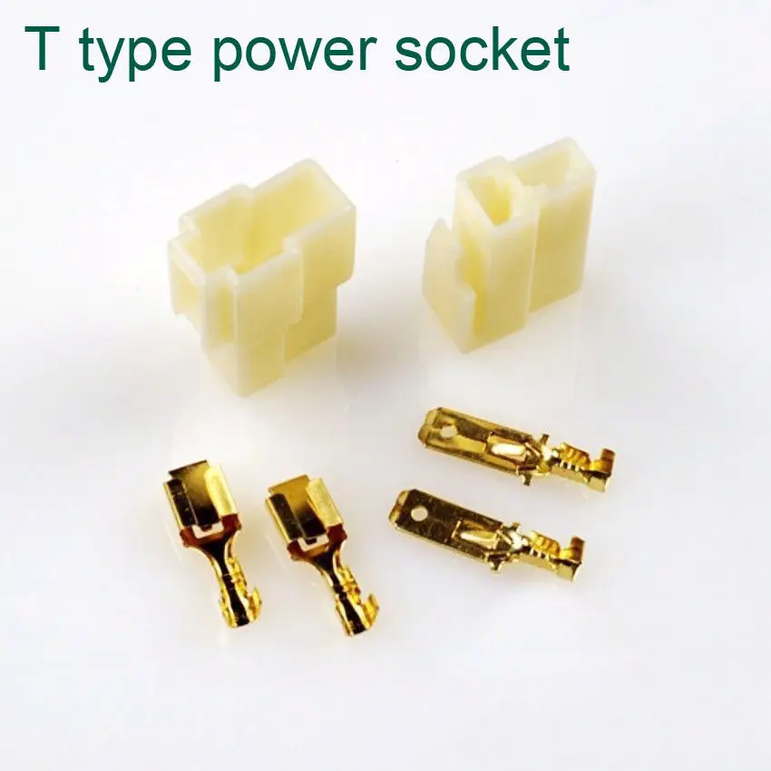 

T type power socket plug connector power supply cable DIY F/ YAESU ham radio Amplifier Car radio walkie-talkie