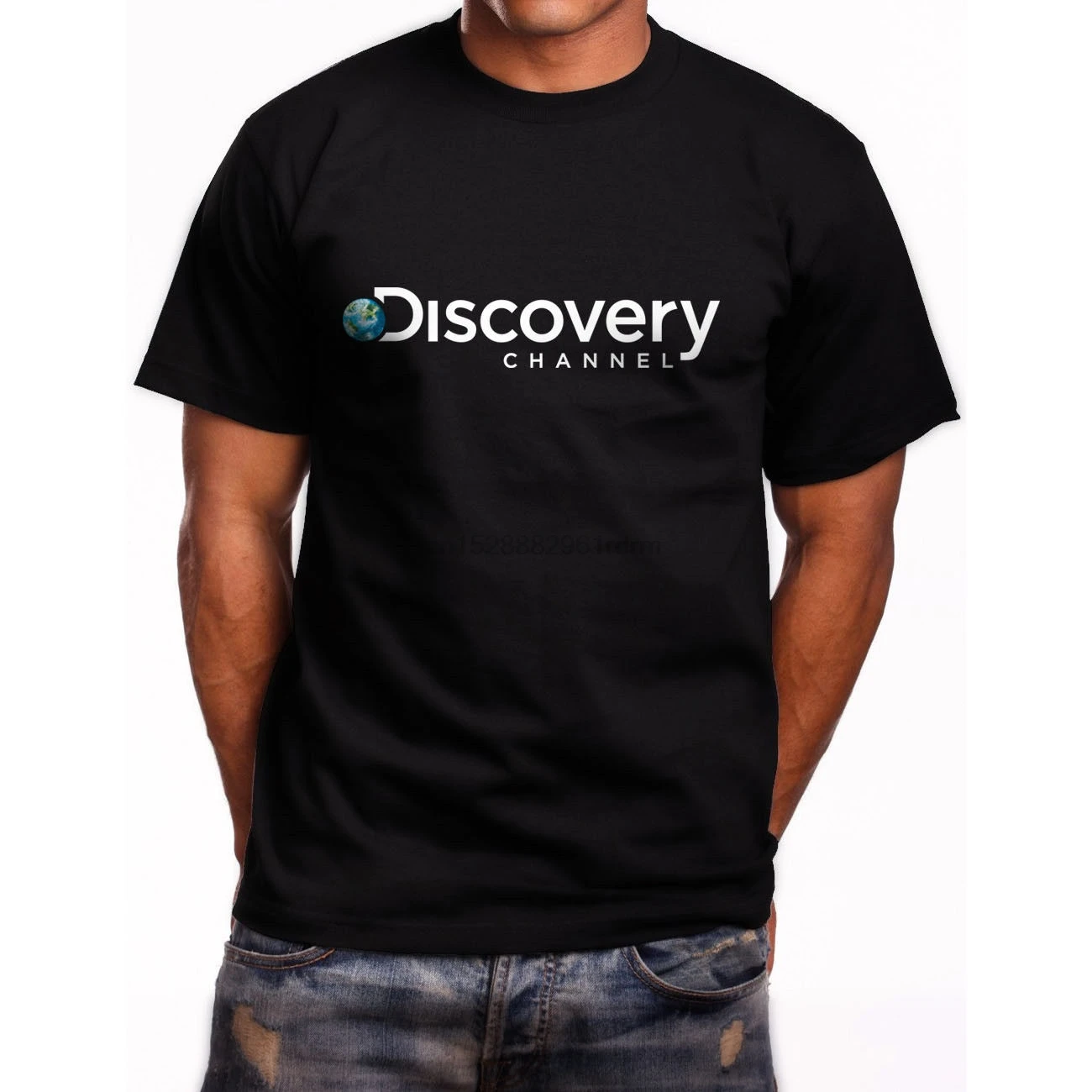

New Discovery Channel Logo Short Sleeve Mens Black T-Shirt Size S to 5XL Gift Print T-shirtHip Hop Tee ShirtNEW ARRIVAL tees