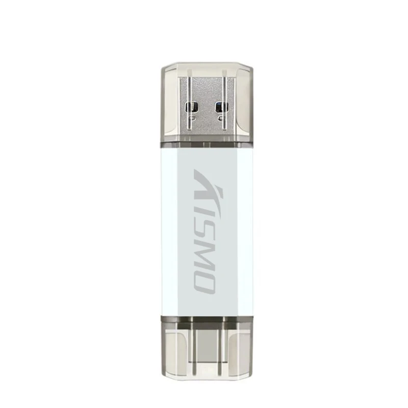 Kismo USB 3,0 Тип-c флеш-накопитель 8 Гб оперативной памяти, 16 Гб встроенной памяти, 32 ГБ, 64 ГБ, Тип-c USB флеш-накопитель USB 3,0 Тип-C USB флэш-накопитель для samsung S8 S9 huawei p10 20 - Цвет: Серебристый