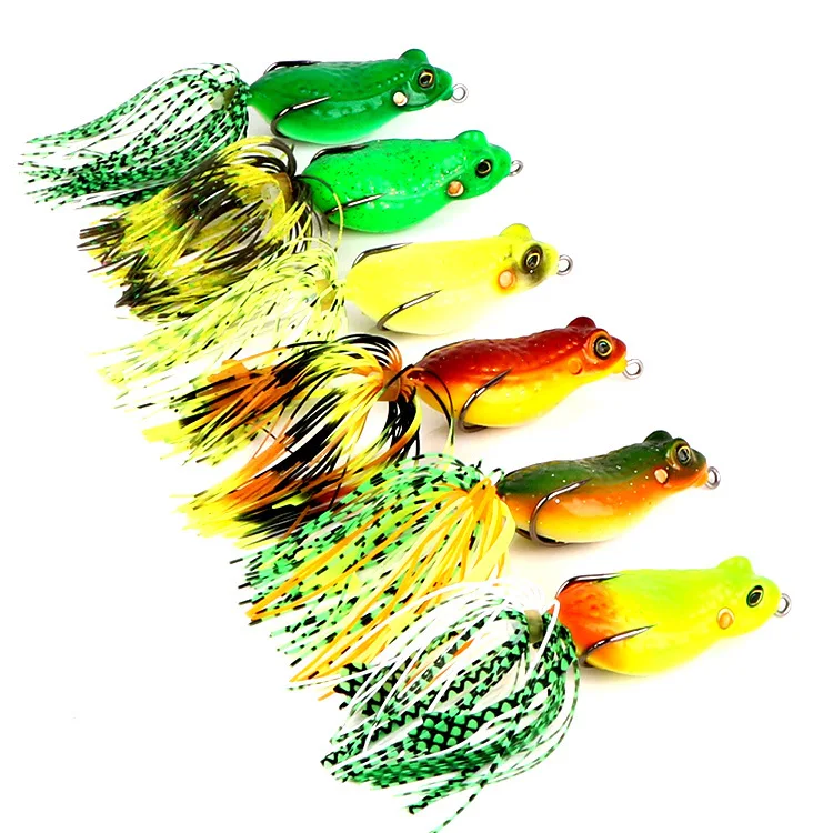 5.5cm 13g Mini Soft Rubber Frog Fishing Lure Crank Baits with Hooks Isca Artificial Fishing Lures Black Fish Killer