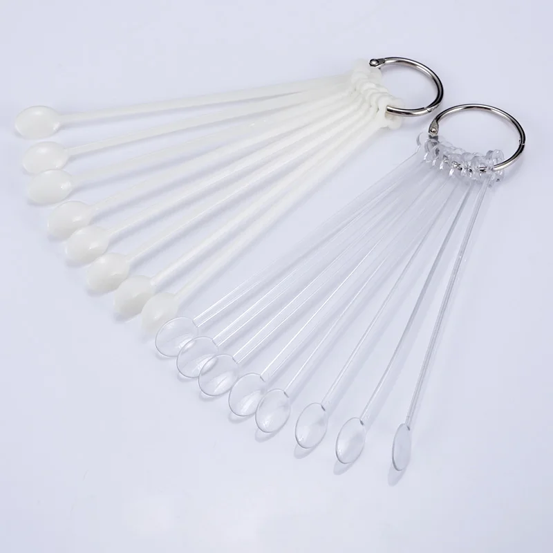 

100pcs Nail Art False Tips Practice Display Transparent Natural Color Chart Acrylic UV False Nail Tips Manicure DIY Fake Sticker