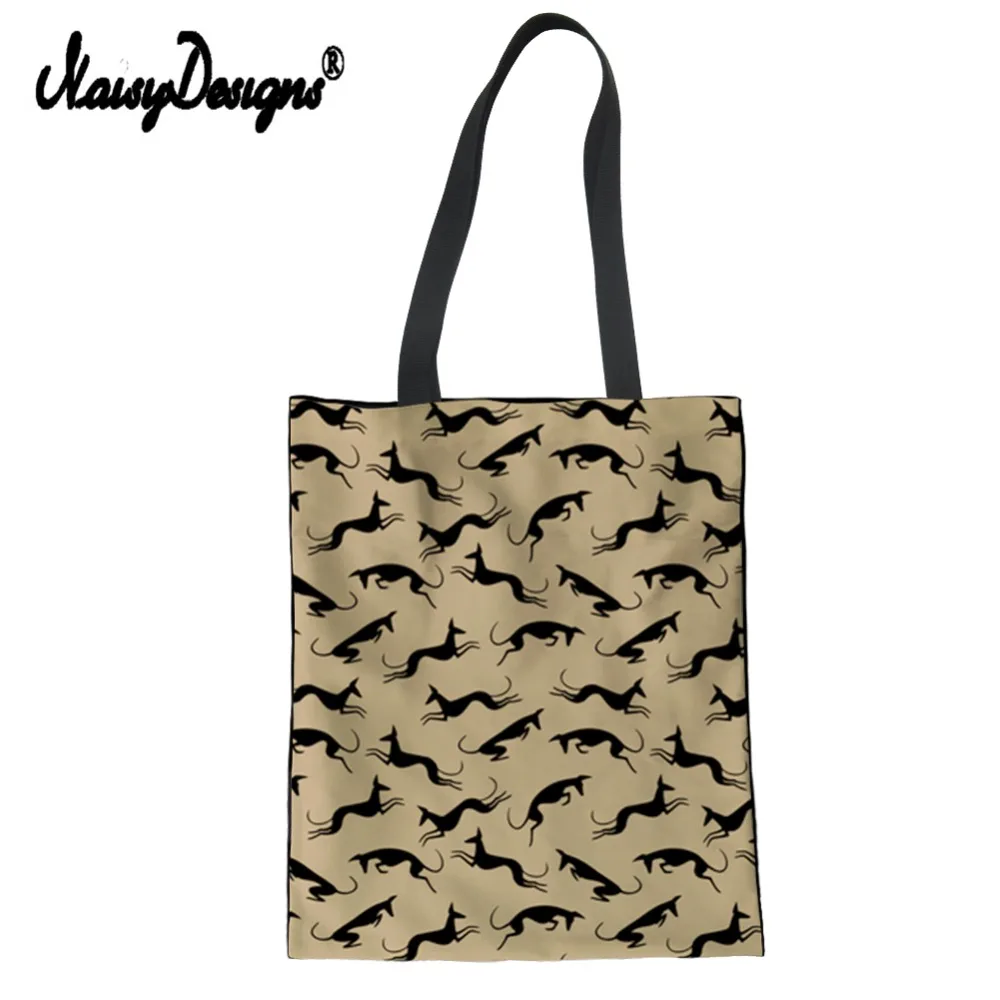 

Noisydesigns Women Shoulder Shopping Greyhound Print Handbag Totes Girl Student School Large Messenger Casual Bags Free Shipping