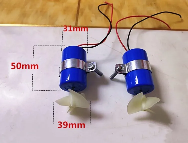 Moteur RC 50mm 31mm 3-12V avec hélice CW/CCW pour bateau télécommandé