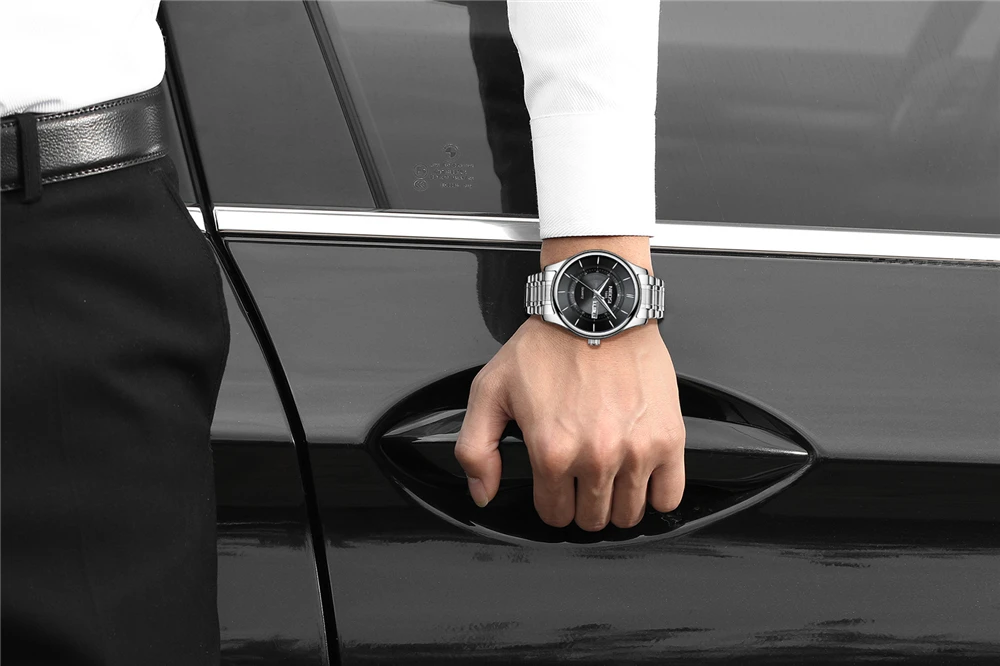 Часы мужские Новые NIBOSI Relogio Masculino роскошные мужские водонепроницаемые часы модные деловые кварцевые часы Мужские Простые спортивные мужские часы с большим циферблатом