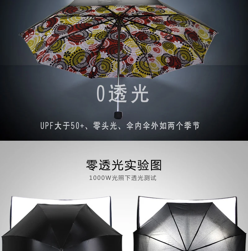 Прямая с фабрики 3 складной двухслойный зонт от солнца с черным покрытием колесо обозрения фотографии Parapluie