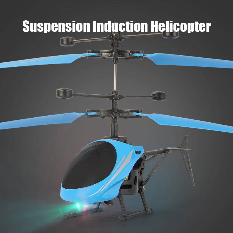 Mini LED Light Toys RC Helicopter Aircraft Suspension Induction Helicopter for Children Gift