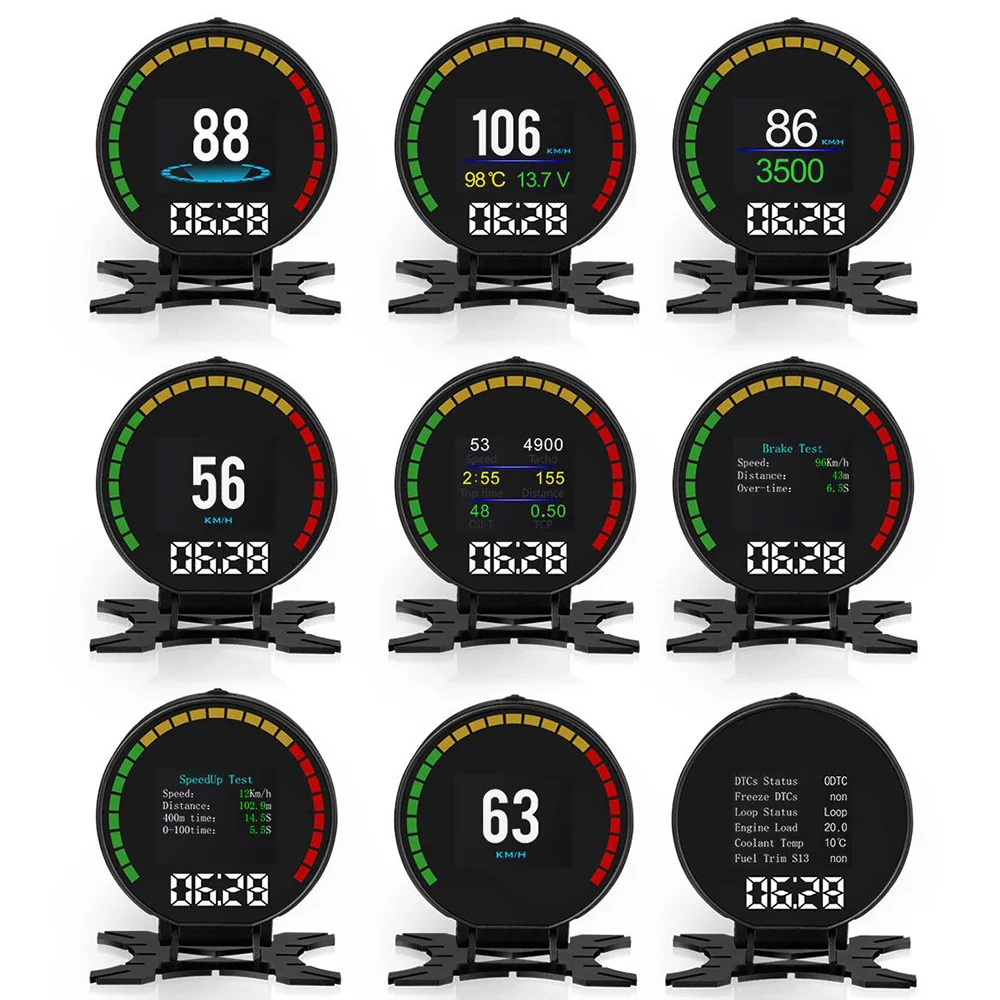 P15 OBD2 автомобильный Hud Дисплей автомобильный OBD диагностический инструмент автомобильный монитор HD TFT дисплей лобовое стекло проектор плоский вид инструмент