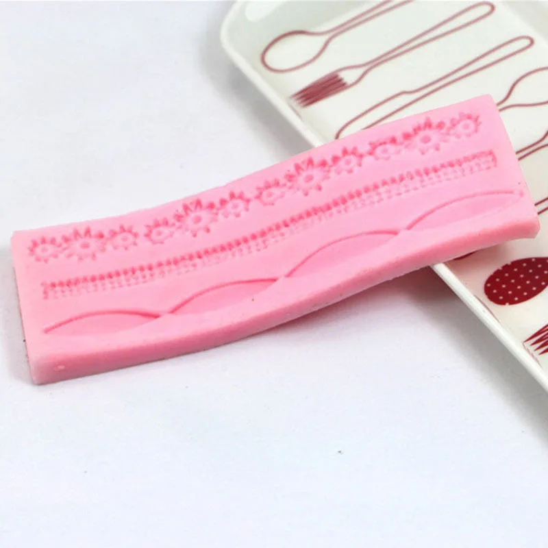 JX-LCLYL New Silicone Flower Strip Ribbon Fondant Mold Cake Decorating Craft DIY Mould