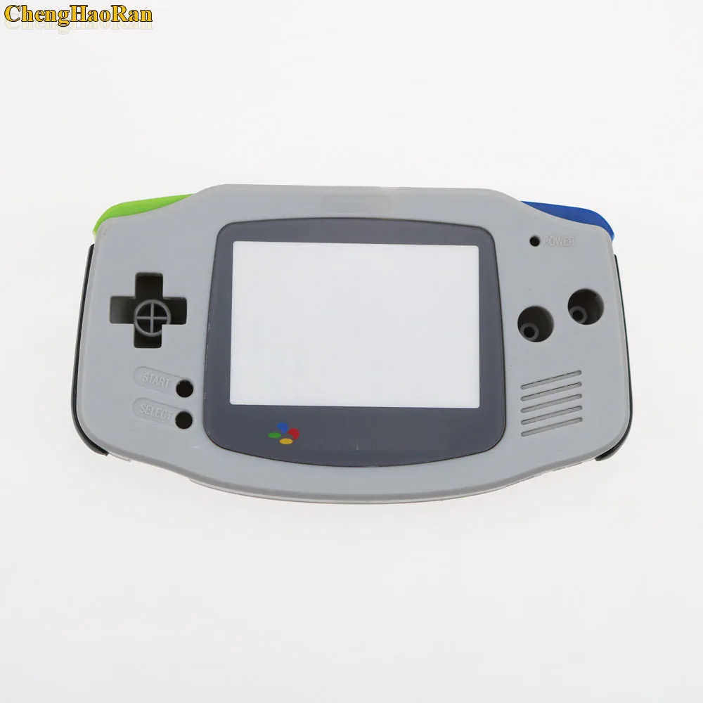 ChengHaoRan 1set Grey For Gameboy Advance Plastic Shell Case Housing w Screen For GBA case Cover with screwdriver