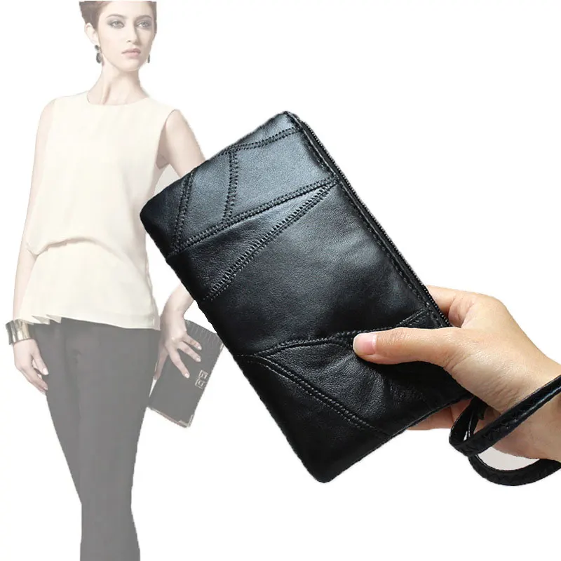 

Womens Wallets Genuine Leather Luxury Female Handbag Money Coin Purses Holder Long Clutch Wallets Fashion Ladies Clutches