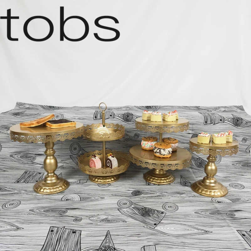 new set Gold Wedding Dessert Tray Cake Stand Cupcake Pan cake display table decoration Party Supply | Дом и сад