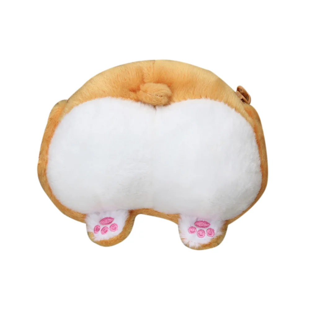 

OCARDIAN Wallet Coin Purses Small Walet For Women Zipper Cute Cartoon Corgi Dog Butt Designer Mini Plush Money Dropship A8