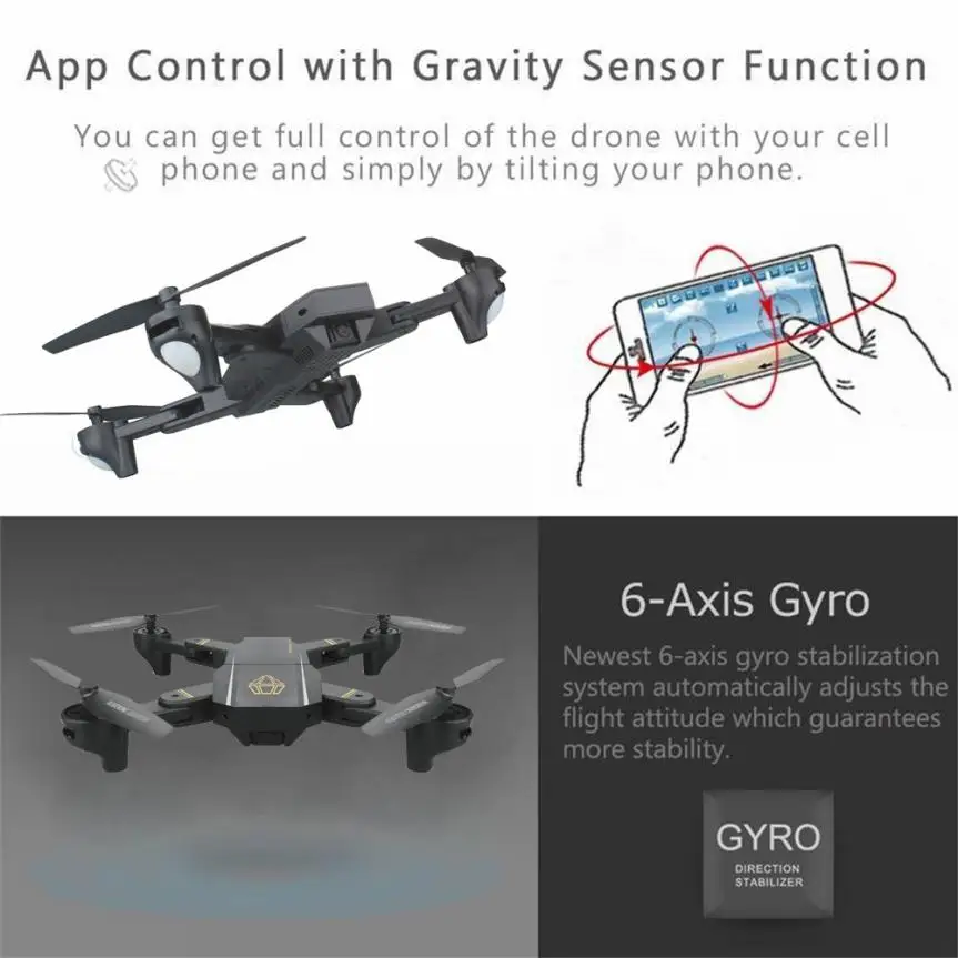 

DM95HW Wifi FPV 0.3MP Camera Foldable 2.4G 6-Axis Selfie Quadcopter Drone RCTo Remote Controls Quadcopter aircraft Camera Servo
