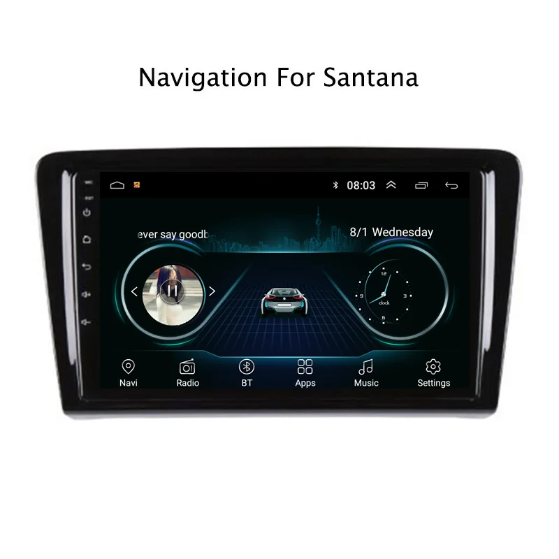 Cheap 9" 2.5D IPS Android 8.1 Car DVD GPS Player For VW Santana 2013-2017 Car Radio Stereo Head Unit with Navigation 1