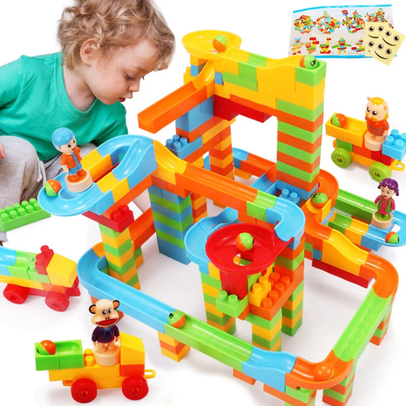 DIY Assembly Construction Marble Race Run Maze Gaming Balls Track Building Blocks Children Baby Kid's Toys Blocks Education Toys baby-building-blocks : image DIY Assembly Construction Marble Race Run Maze Gaming Balls Track Building Blocks Children Baby Kid's Toys Blocks Education Toys baby-building-blocks