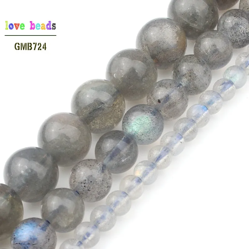 

4mm 6mm 8mm AAA+ Natural Labradorite Stone Round Beads for Jewelry Making DIY Beads Bracelet Necklace Wholesale