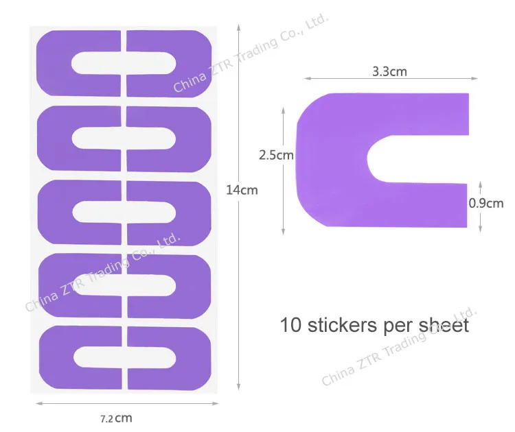 10 наклеек, 1 лист, защитные наклейки для ногтей, защитные наклейки для ногтей, переводная печать, непромокаемые наклейки, гибкая лента из латекса