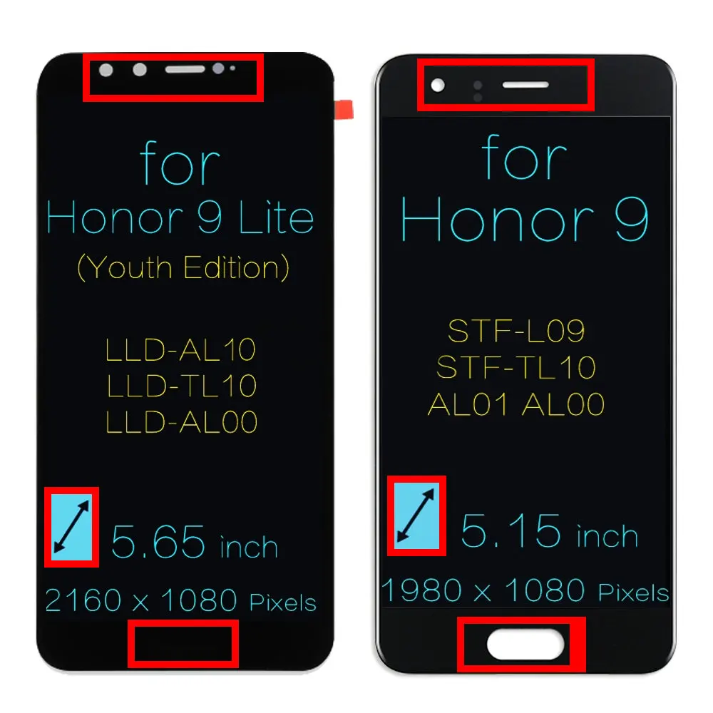 Мифологическая Сенсорная панель ЖК дисплей для 5 65 &quotHuawei Honor 9 Lite 15&quot сенсорный