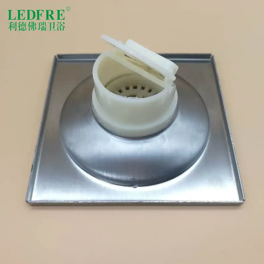 10cmx10cm Floor Drain Bathroom Square Shower Drain With Removable Cover Anti Clogging For Kitchen Washroom Basement