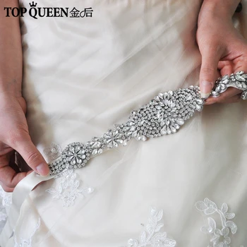 TOPQUEEN H123 Handmade Wedding Headband For Bridal Rhinestone Tiaras Hair Accessories Elegant Headpiece Women Hair Jewelry dower me handmade rhinestone bridal tiara headband gold floral headpiece wedding crown hair accessories women jewelry