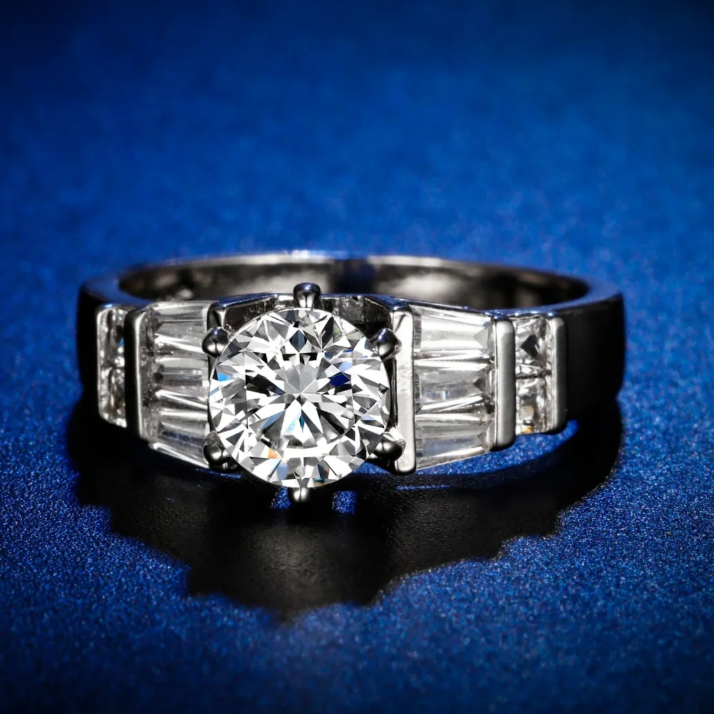 

Original Design Handmade cz unique style top quality round cut Ring Cubic Zirconia Hot Ins sterling silver 925