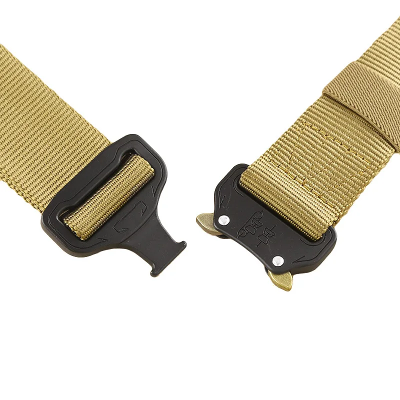 Tactical Belt Men Military Army Survival Nylon Belt SWAT Heavy Duty Metal Buckle Equipment Carry Combat Waistband 110-140CM