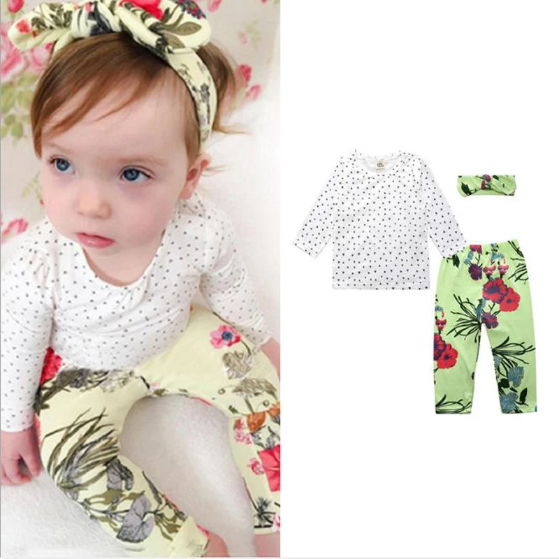 NEWBORN BABY GIRL CLOTHES,cotton Long sleeve T shirt top+floral pants,kid GIRL summer outfit suit,0-2Y GIRL princess costume